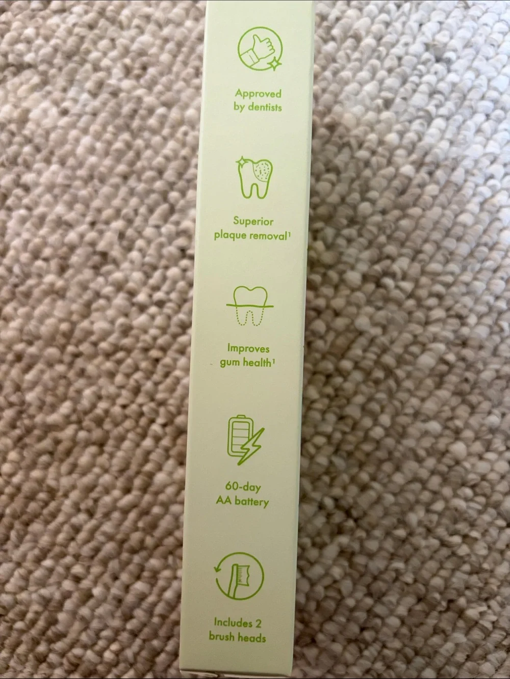 SQUISMELLOW Sonic Kids Battery Toothbrush — Light Green